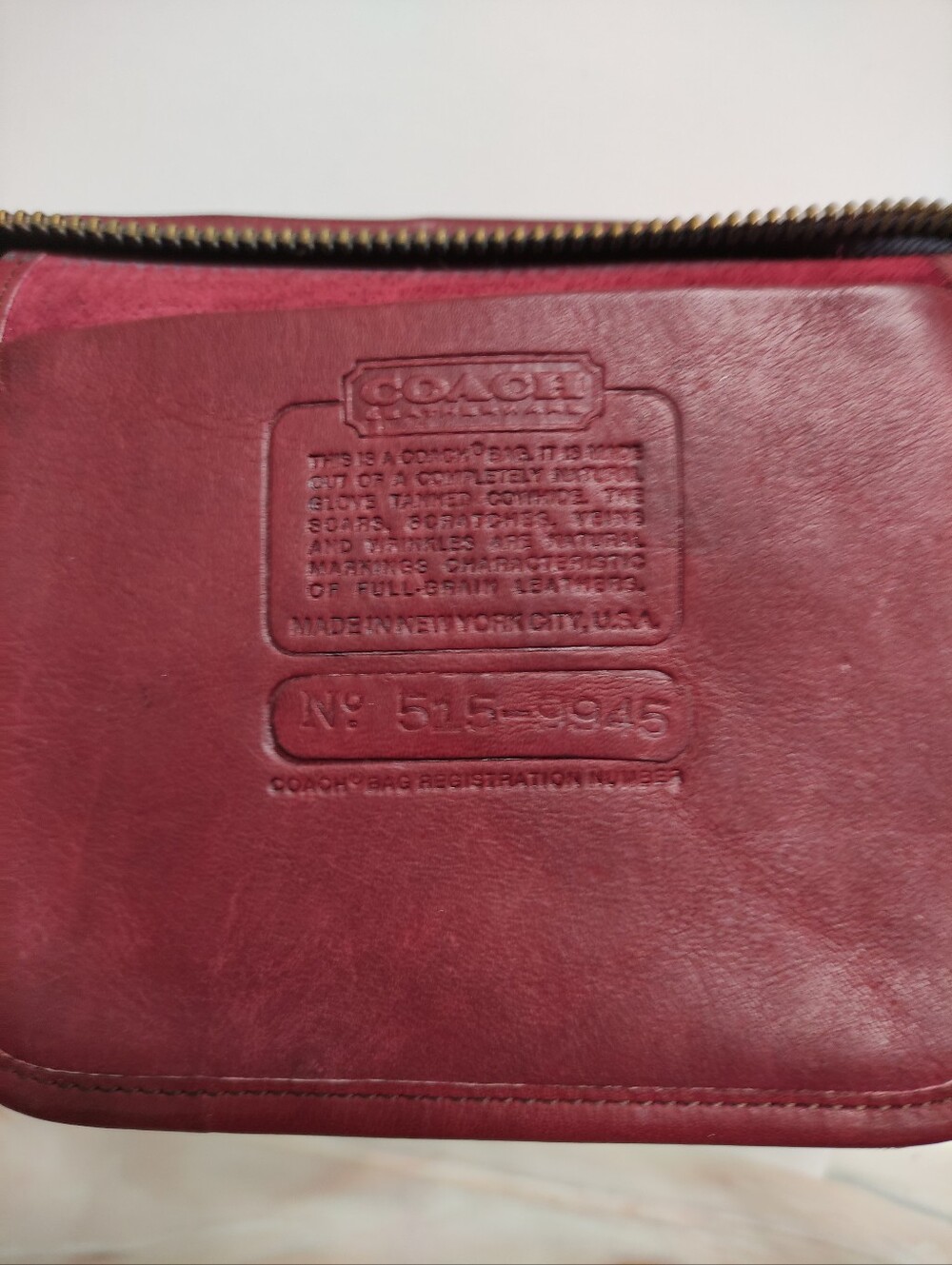 Vintage Coach 9455 Zippered Clutch Made in NYC - Picture 13 of 15